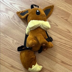 Pokémon Eevee Plush Backpack Soft Stuffed Animal Zipper Bag Cute anime